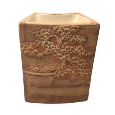 Ręcznie malowana lampka zapachowa Bonsai - piaskowa