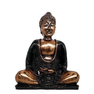 Schwarz-goldener Buddha – mittelgroß