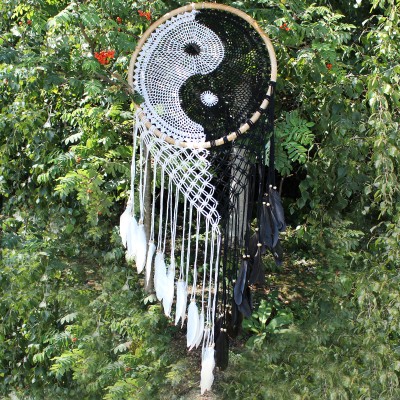 Łapacz snów Bali - Bardzo duży Yin Yang 50cm