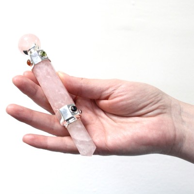 Sechseckiger Kristall-Heilstab – 12 cm – Quarz
