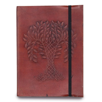 Mittelgroßes Notizbuch mit Gummiband – Baum des Lebens