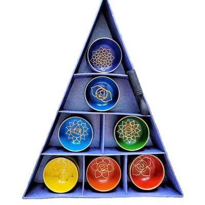 Klangschalen-Geschenkset - Chakra-Pyramide