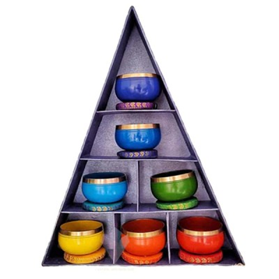 Klangschalen-Geschenkset - Chakra-Pyramide