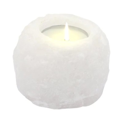 Kerze aus weißem Himalaya-Salz 600-800g